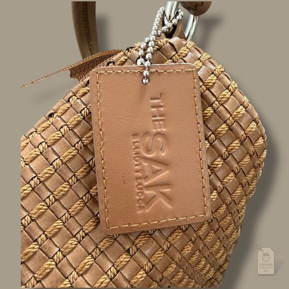 The Sak Elliott Lucca tan woven faux leather crossbody bag - Picture 8 of 12